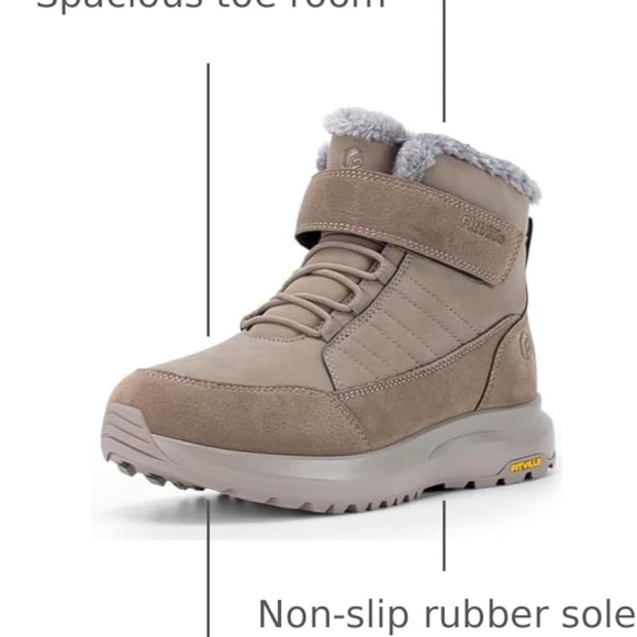 FitVille Wide Width Mens Winter Boots Fur Lined Diabetic shoe 15 x-wide / 571 - Picture 9 of 11